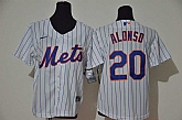 Youth Mets 20 Pete Alonso White Nike Cool Base Jersey,baseball caps,new era cap wholesale,wholesale hats